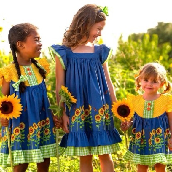Eleanor Rose Sunflower Dress 6-7 - Picture 1 of 4